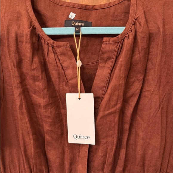 Quince Deep Brown Long Sleeve Dress - Picture 2 of 5